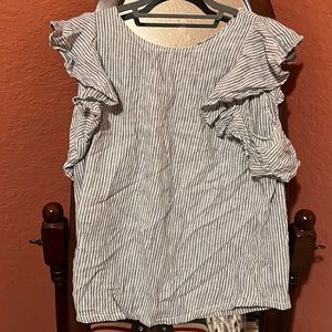 JCrew ruffle sleeve top